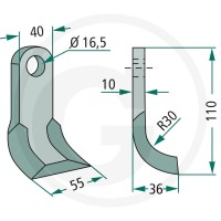 GRANIT Nóż Y 18063-DRG-04 - 18063-DRG-04 - Sklep rolniczy PoltechParts