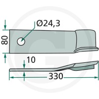 GRANIT Nóż bijakowy 18063-IND-91-R - 18063-IND-91-R - Sklep rolniczy PoltechParts