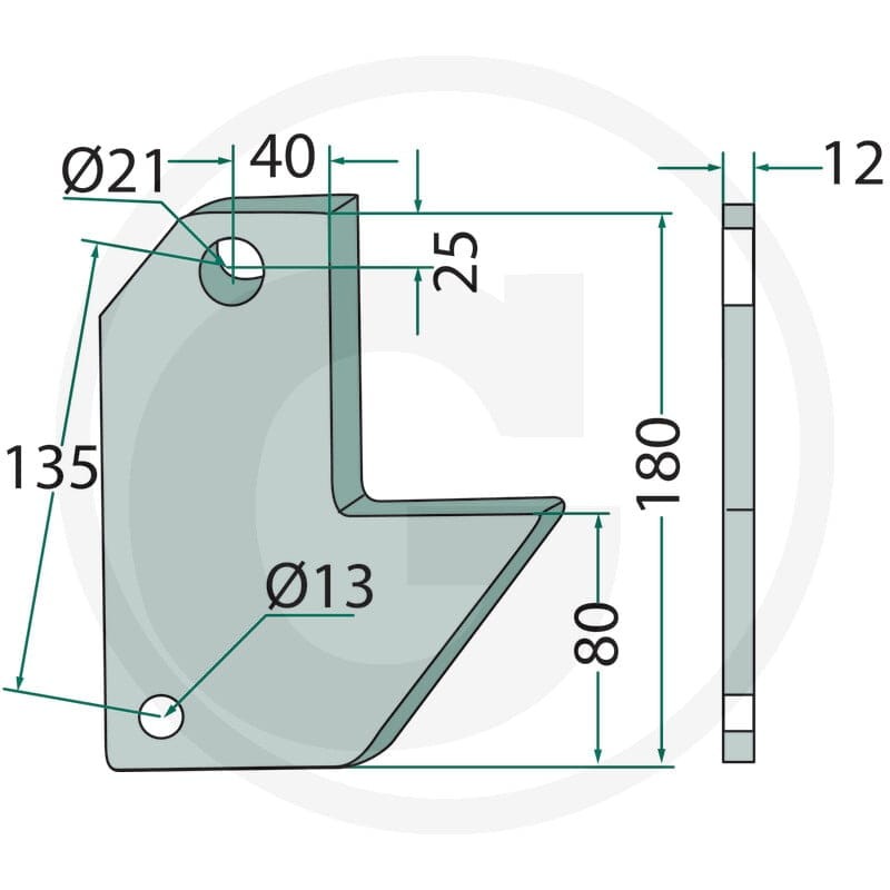 GRANIT Uchwyt - zestaw (2 szt.) 180101.6072LL-83 - 180101.6072LL-83 - Sklep rolniczy PoltechParts
