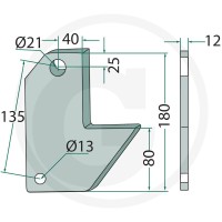 GRANIT Uchwyt - zestaw (2 szt.) 180101.6072LL-83 - 180101.6072LL-83 - Sklep rolniczy PoltechParts