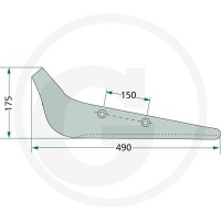 GRANIT Lemiesz wyorywacza 18034-0002R - 18034-0002R - Sklep rolniczy PoltechParts