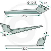 GRANIT Nóż ogławiacza 18034-KLE-99L - 18034-KLE-99L - Sklep rolniczy PoltechParts