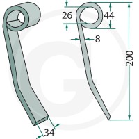 GRANIT Nożyk bijakowy 18063-NOB-18 - 18063-NOB-18 - Sklep rolniczy PoltechParts