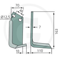 GRANIT Nóż kątowy 180MUR-05L - 180MUR-05L - Sklep rolniczy PoltechParts