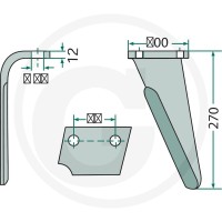 GRANIT Ząb brony aktywnej 180RH-PRG-02R - 180RH-PRG-02R - Sklep rolniczy PoltechParts