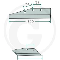 GRANIT Lemiesz skrzydełkowy 180101.371-R - 180101.371-R - Sklep rolniczy PoltechParts