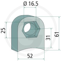 GRANIT Uchwyt 18063-RM-917 - 18063-RM-917 - Sklep rolniczy PoltechParts