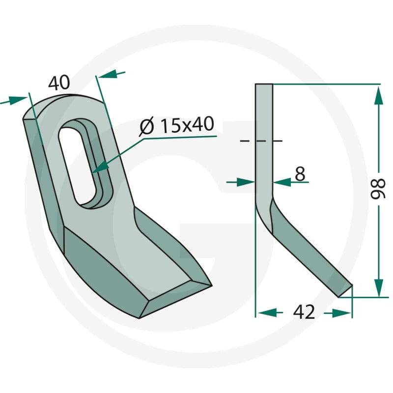 GRANIT Nóż Y 18063-SMA-56 - 18063-SMA-56 - Sklep rolniczy PoltechParts