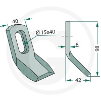 GRANIT Nóż Y 18063-SMA-56 - 18063-SMA-56 - Sklep rolniczy PoltechParts