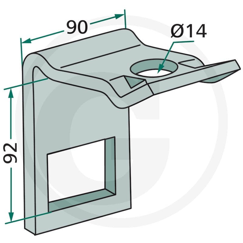GRANIT Uchwyt 1801.HH17-3204 - 1801.HH17-3204 - Sklep rolniczy PoltechParts