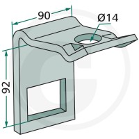 GRANIT Uchwyt 1801.HH17-3204 - 1801.HH17-3204 - Sklep rolniczy PoltechParts