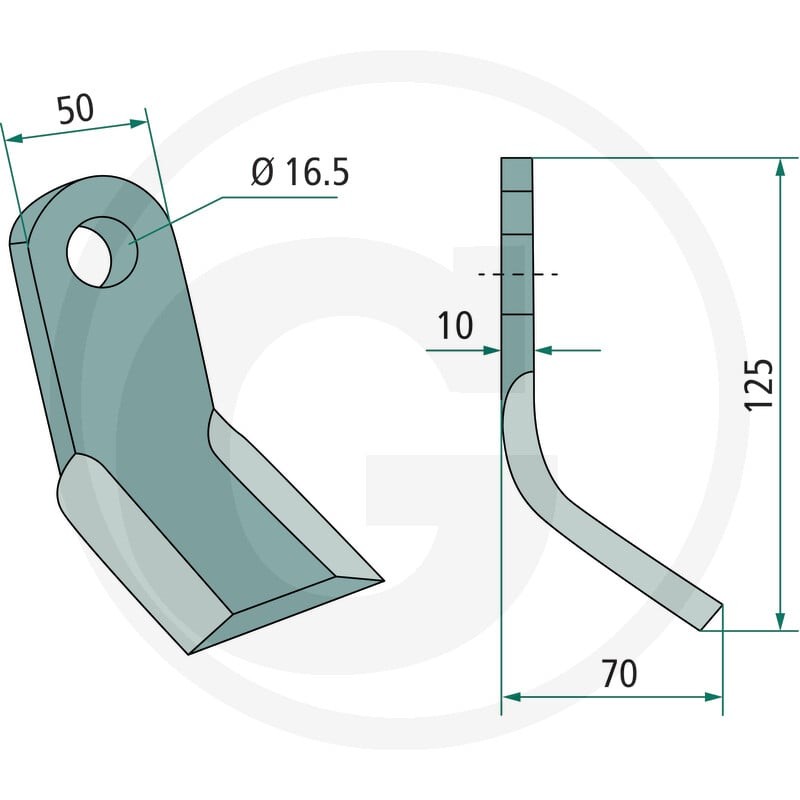 GRANIT Nóż Y 18063-SIC-12 - 18063-SIC-12 - Sklep rolniczy PoltechParts