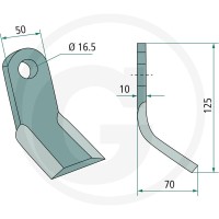 GRANIT Nóż Y 18063-SIC-12 - 18063-SIC-12 - Sklep rolniczy PoltechParts