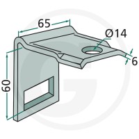 GRANIT Uchwyt 1801.HH17-4451 - 1801.HH17-4451 - Sklep rolniczy PoltechParts