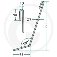 GRANIT Palec zagarniający siewnika 1801… | poltechparts.pl