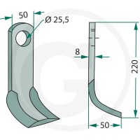 GRANIT Nóż Y 18063-RIV-51 - 18063-RIV-51 - Sklep rolniczy PoltechParts