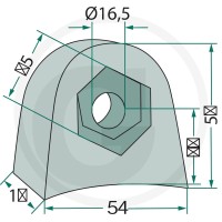 GRANIT Uchwyt 18063-RM-900 - 18063-RM-900 - Sklep rolniczy PoltechParts