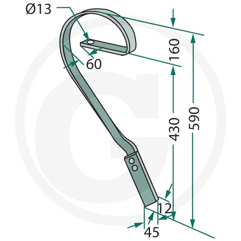 GRANIT Ząb zagarniający 18010.1160 - 18010.1160 - Sklep rolniczy PoltechParts