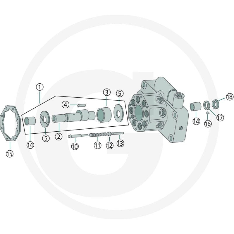 John Deere Pompa tłokowa 25912674 - 25912674 - Sklep rolniczy PoltechParts