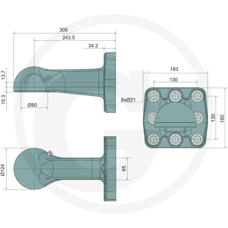 Scharmüller Zaczep kulowy 11301317 | poltechparts.pl