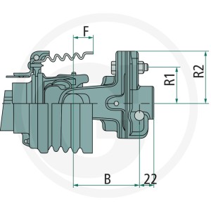 BONDIOLI & PAVESI Sprzęgło ze sworzniem ścinanym 4156060C0302R