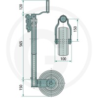 GRANIT Koło podporowe 14200896 - 14200896 - Sklep rolniczy PoltechParts