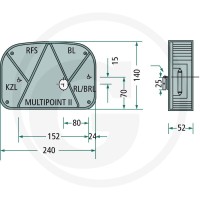 ASPÖCK Lampa tylna Multipoint II 504247210167 - 504247210167 - Sklep rolniczy PoltechParts