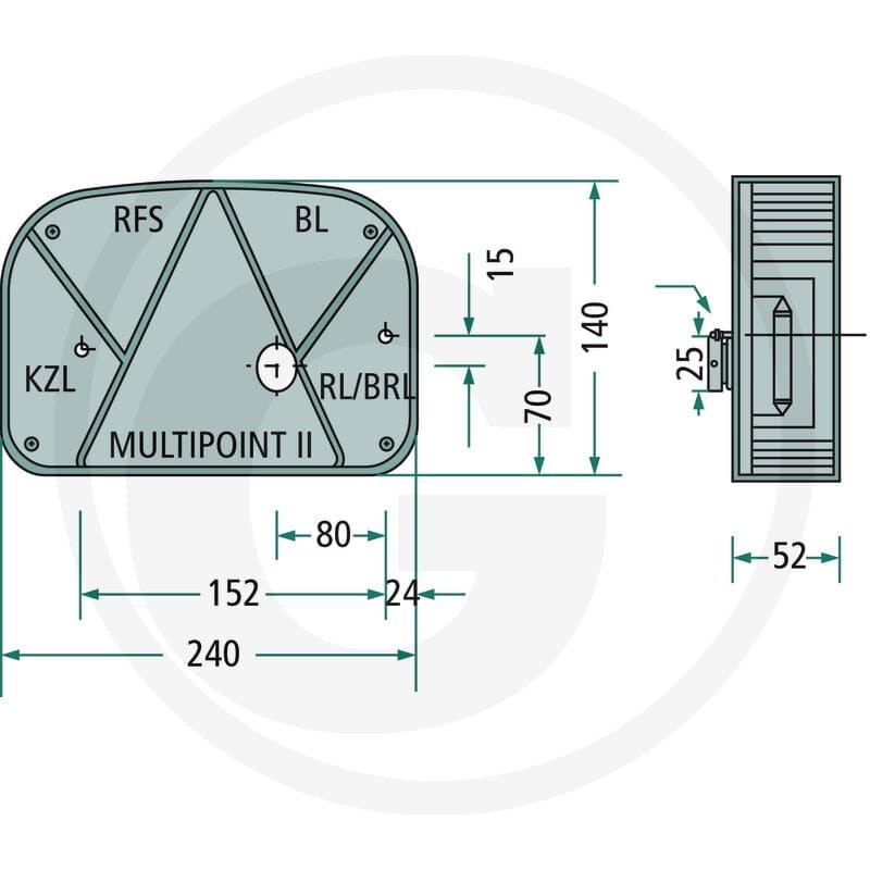ASPÖCK Lampa tylna Multipoint II, lewa 504247000157 - 504247000157 - Sklep rolniczy PoltechParts