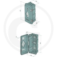 DAKEN Skrzynka gaśnicy, z okienkiem 28801146 - 28801146 - Sklep rolniczy PoltechParts