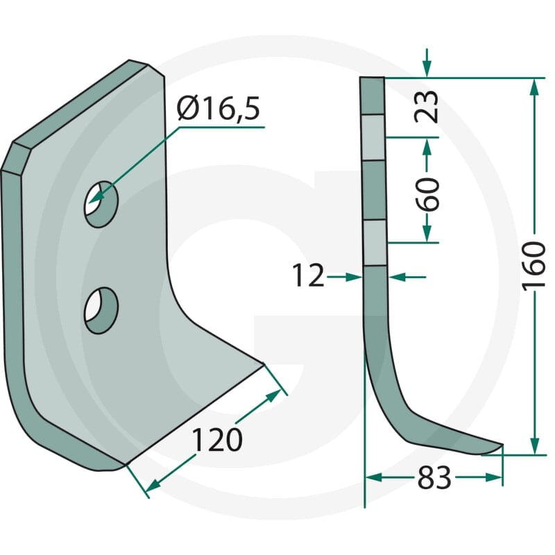 GRANIT Nóż do kopania rowów 18063-MUL-01 - 18063-MUL-01 - Sklep rolniczy PoltechParts