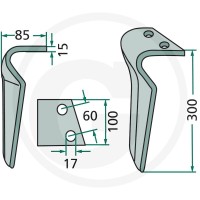 GRANIT Ząb brony aktywnej 180RH-BRE-06L - 180RH-BRE-06L - Sklep rolniczy PoltechParts