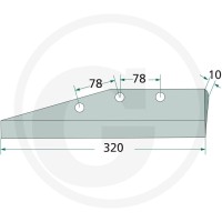 GRANIT Lemiesz skrzydełkowy 180101.371-L - 180101.371-L - Sklep rolniczy PoltechParts
