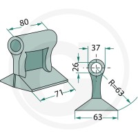 GRANIT Młotek 18063-RM-45 - 18063-RM-45 - Sklep rolniczy PoltechParts