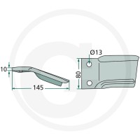 GRANIT Nożyk wymienny 18063-IND-149-L - 18063-IND-149-L - Sklep rolniczy PoltechParts