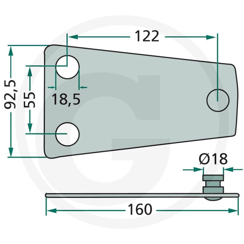 GRANIT Trzymak noża 5259509510 - 5259509510 - Sklep rolniczy PoltechParts