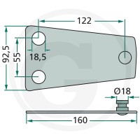 GRANIT Trzymak noża 5259509510 - 5259509510 - Sklep rolniczy PoltechParts
