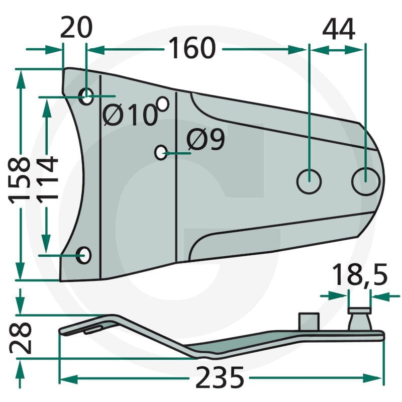GRANIT Trzymak noża 525140308 - 525140308 - Sklep rolniczy PoltechParts