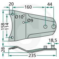 GRANIT Trzymak noża 525140308 - 525140308 - Sklep rolniczy PoltechParts