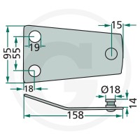 GRANIT Trzymak noża 5259210650 - 5259210650 - Sklep rolniczy PoltechParts