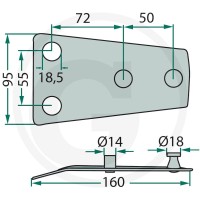 GRANIT Trzymak noża 5259484592 - 5259484592 - Sklep rolniczy PoltechParts