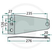 GRANIT Trzymak noża 525PZ-0116 - 525PZ-0116 - Sklep rolniczy PoltechParts