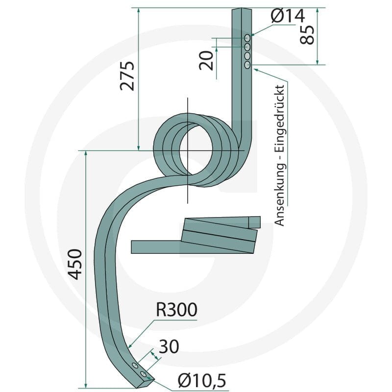 GRANIT Ząb spulchniacza śladów 25 x 25 11647387 - Sklep PoltechParts