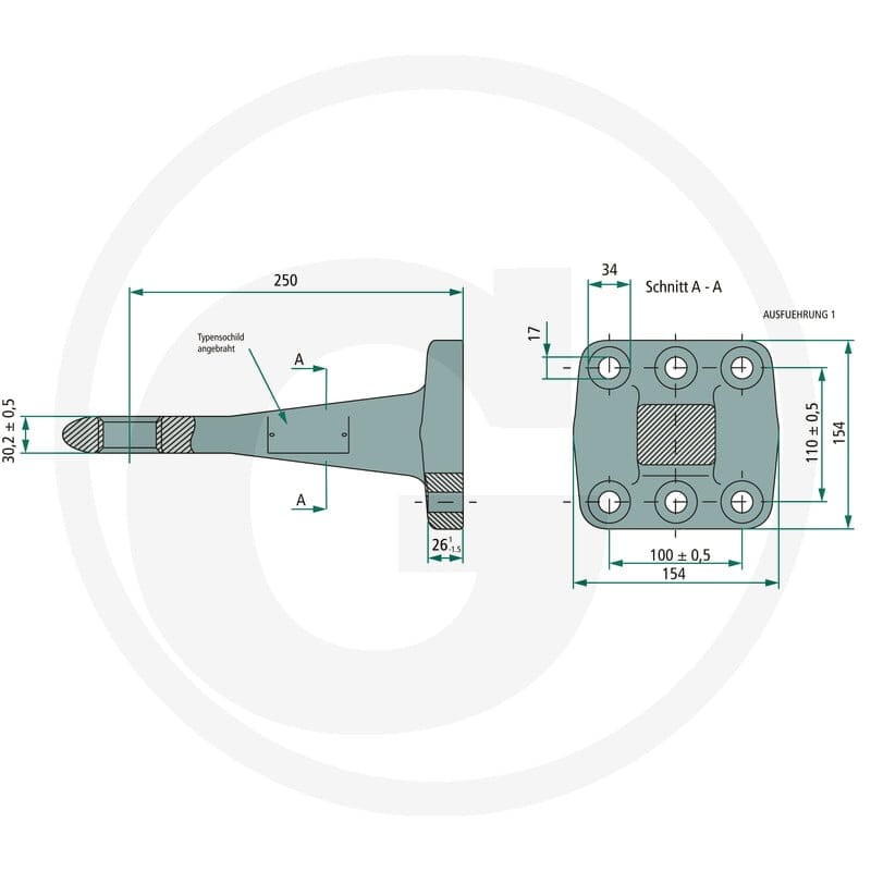 GRANIT Zaczep kulowy 220890021 - 220890021 - Sklep rolniczy PoltechParts