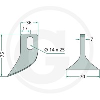 GRANIT Schlegelmesser 12402391 - Sklep PoltechParts