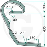 GRANIT Ząb zagarniający 18010.1362 - 18010.1362 - Sklep rolniczy PoltechParts