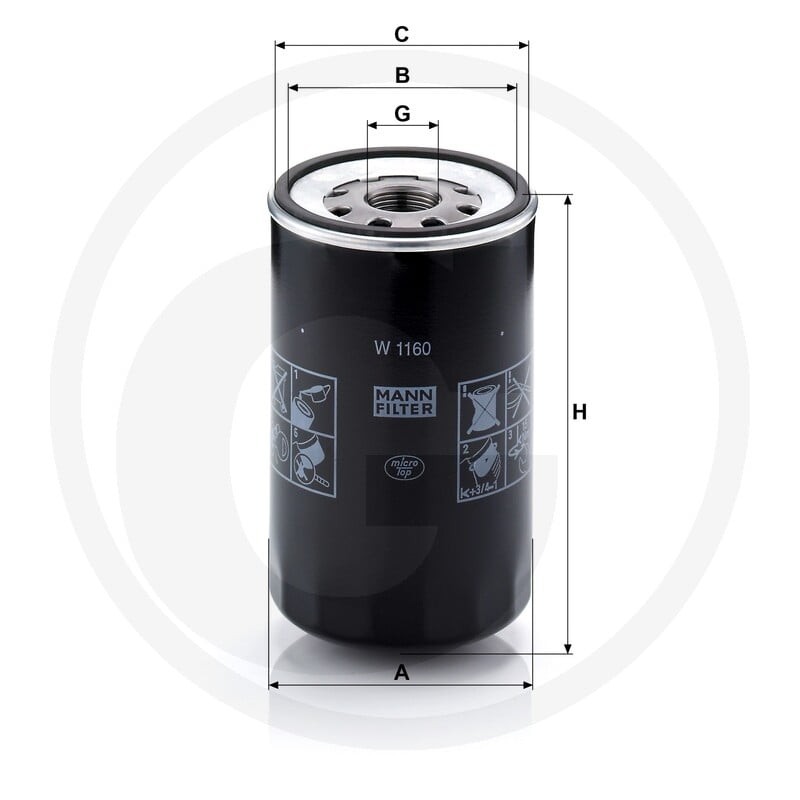 MANN FILTER Filtr oleju silnikowego 565W1160 - 565W1160 - Sklep rolniczy PoltechParts