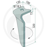 GRANIT Heavy Duty Ząb brony aktywnej 179340001 - 179340001 - Sklep rolniczy PoltechParts