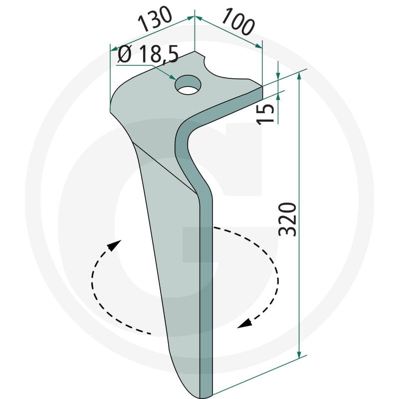 GRANIT Heavy Duty Ząb brony aktywnej 179340002 - 179340002 - Sklep rolniczy PoltechParts