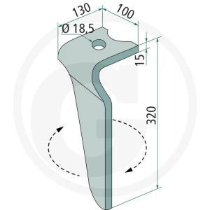 GRANIT Heavy Duty Ząb brony aktywnej 179340002