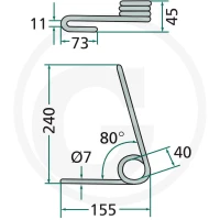 GRANIT Palec zagarniający siewnika 1801… | poltechparts.pl